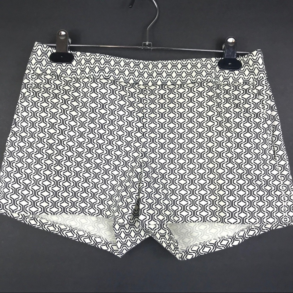 Express Geometric Print Womens Shorts Size 0 Retro Preppy Chic Minimalist